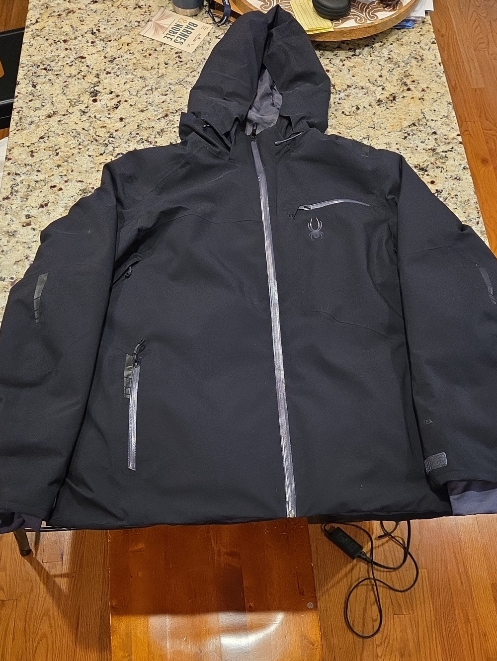 Spyder Tripoint GTX Primaloft. Men’s Black Hooded Ski & Snowboard Jacket XXL.